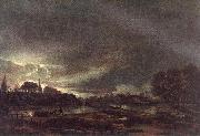 NEER, Aert van der Small Town at Dusk ag oil painting picture wholesale